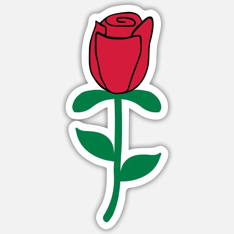 Rose Sticker size S (10 x 10 cm)