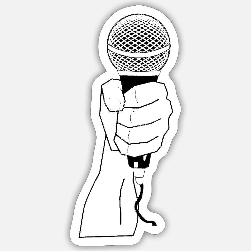 mike - Sticker taille S (10 x 10 cm) - blanc mat