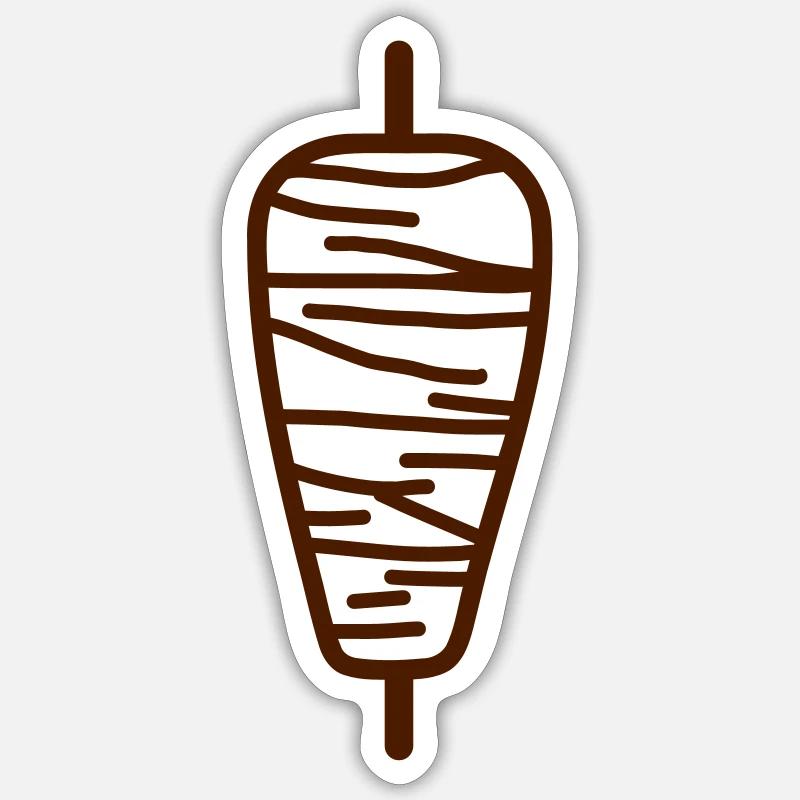 Kebab - Sticker size S (10 x 10 cm) - white matte