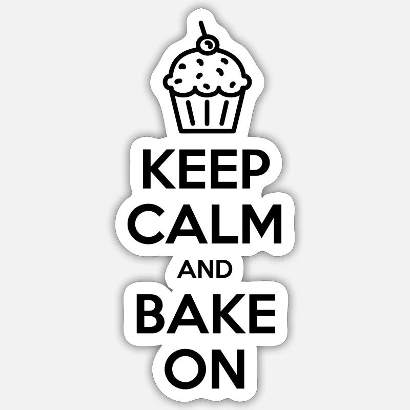 Bäcker KEEP CALM Sticker Größe S (10 x 10 cm)