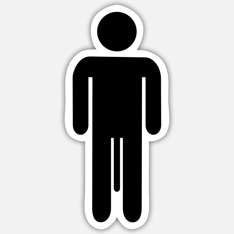 Penis - Sticker size S (10 x 10 cm) - white matte