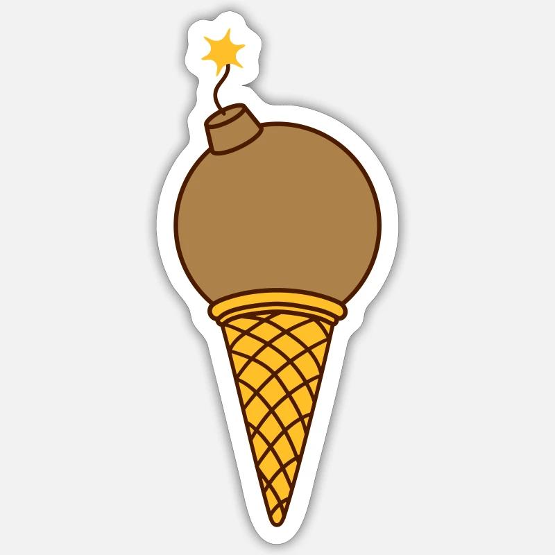 bombe de glace explosion de boulet de canon zuender sauter Sticker taille S (10 x 10 cm)