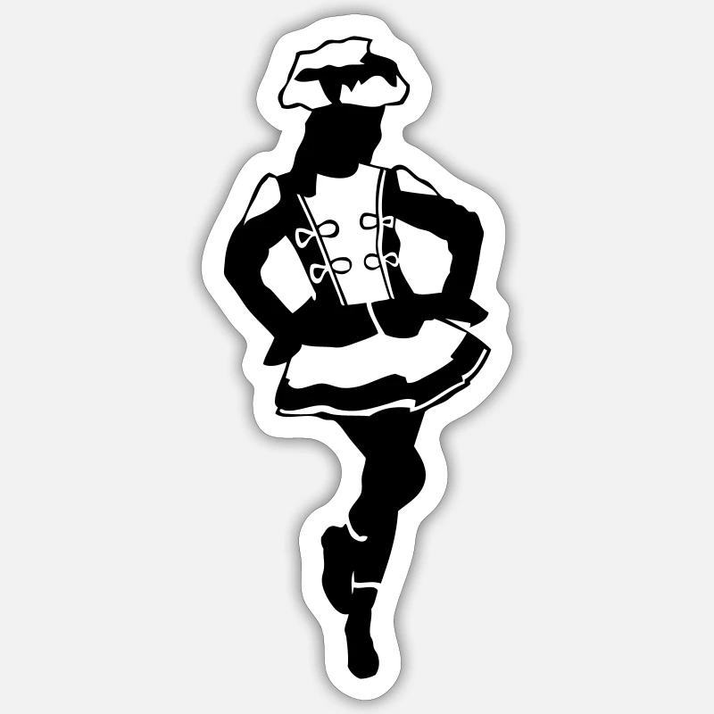 Funkenmarie - Sticker Größe S (10 x 10 cm) - Mattweiß