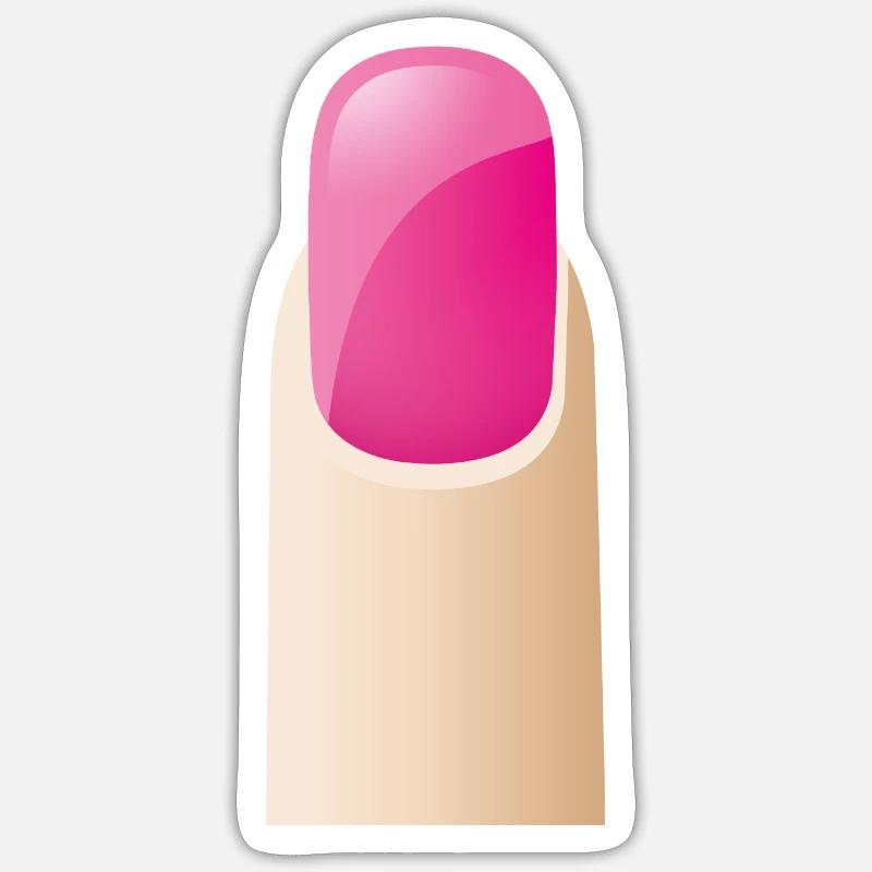 Smiley Fingernail - Sticker taille S (10 x 10 cm) - blanc mat