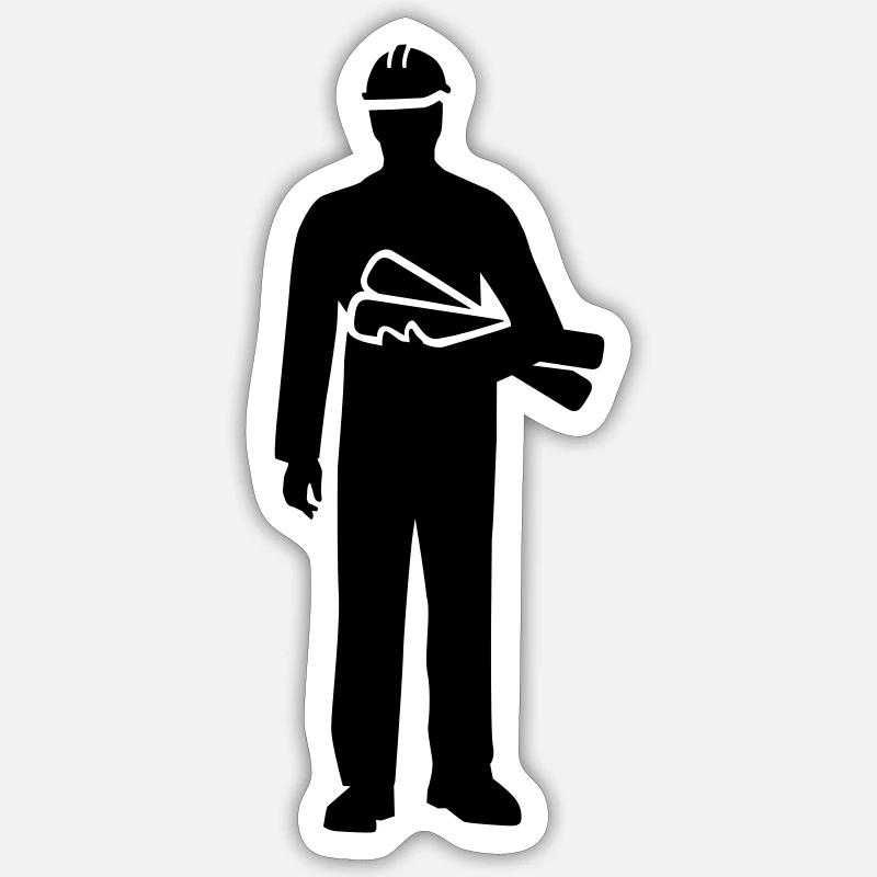 Construction manager Sticker size S (10 x 10 cm)