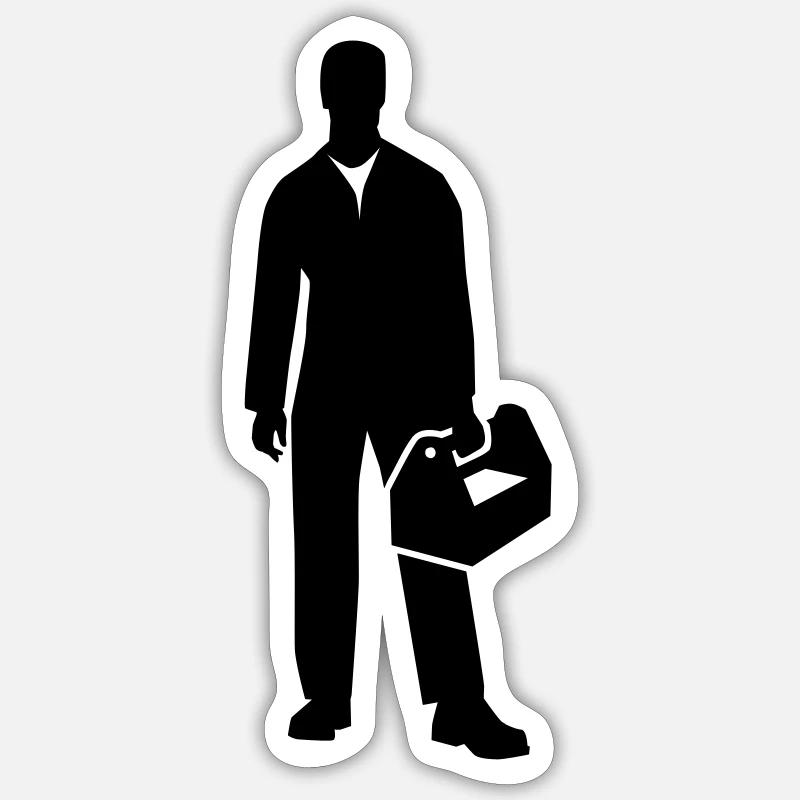 Installer - Sticker size S (10 x 10 cm) - white matte