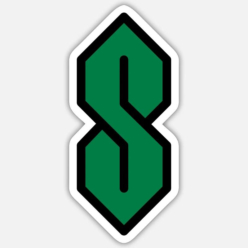 S Mark - Sticker size S (10 x 10 cm) - white matte