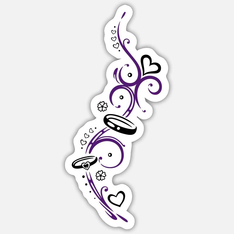 Eheringe, Hochzeit, Ehe, zwei Ringe Sticker Größe S (10 x 10 cm)