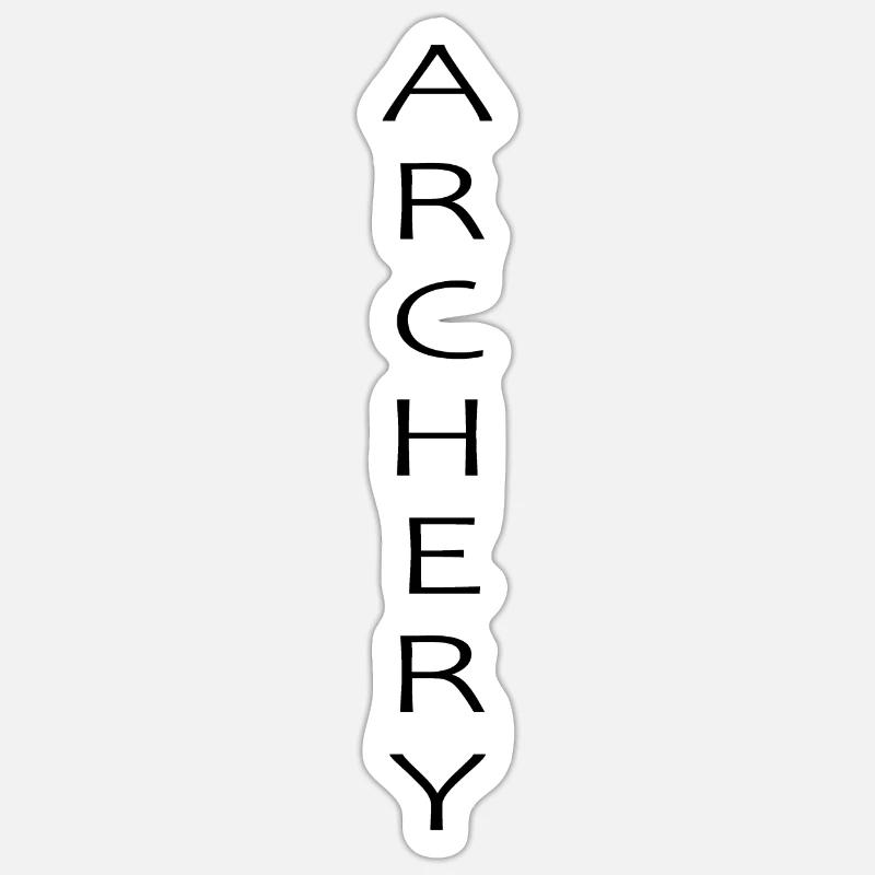 Archery Archery Bow Arrow - Sticker size S (10 x 10 cm) - white matte