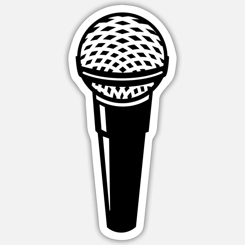 microphone Sticker size S (10 x 10 cm)