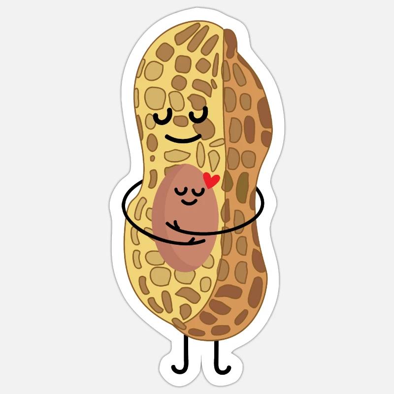 Erdnuss Mutter und Kind Sticker Größe S (10 x 10 cm)