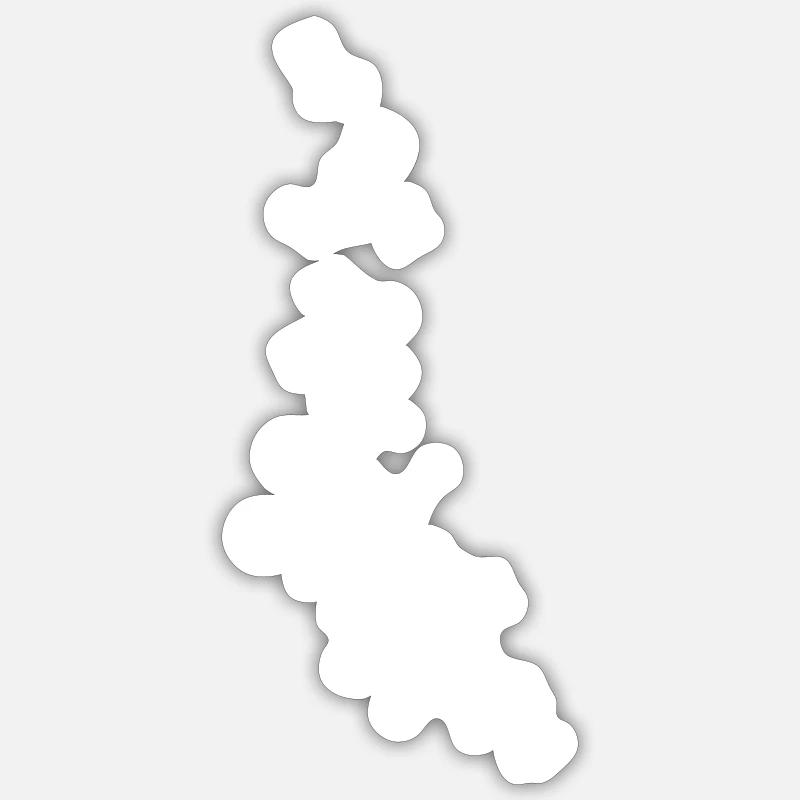 Glitter stars glitter cloud asterisks decor - Sticker size S (10 x 10 cm) - white matte