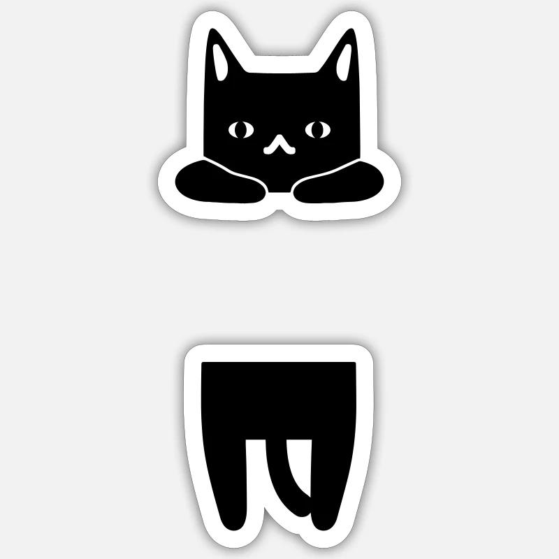 Hanging cat Sticker size S (10 x 10 cm)