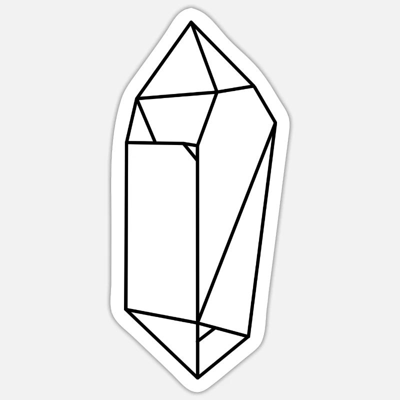 crystal - Sticker size S (10 x 10 cm) - white matte