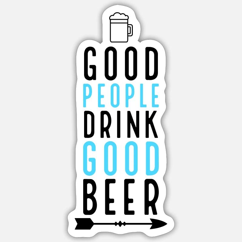 Bier - Sticker Größe S (10 x 10 cm) - Mattweiß