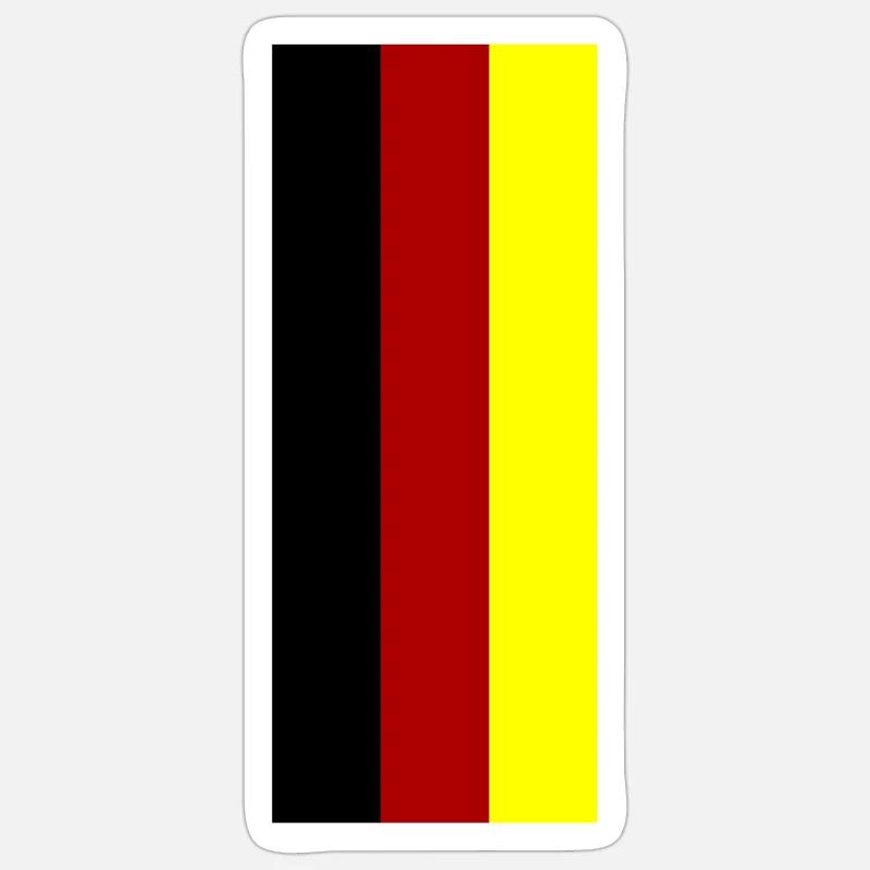 Accessoires du drapeau allemand - Sticker taille S (10 x 10 cm) - blanc mat