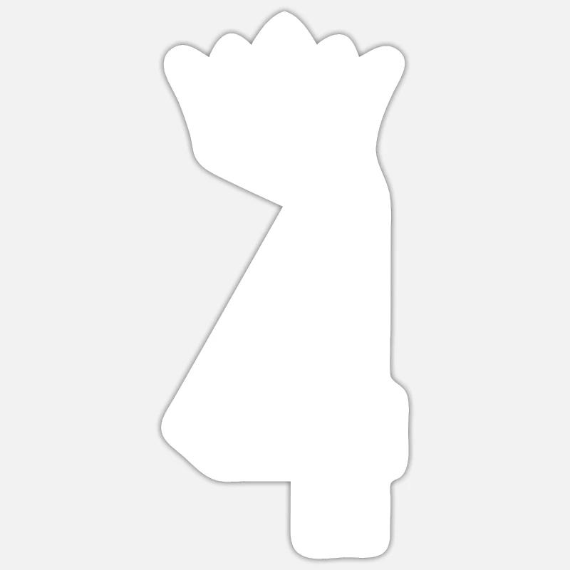 4 Number crown - Sticker size S (10 x 10 cm) - white matte