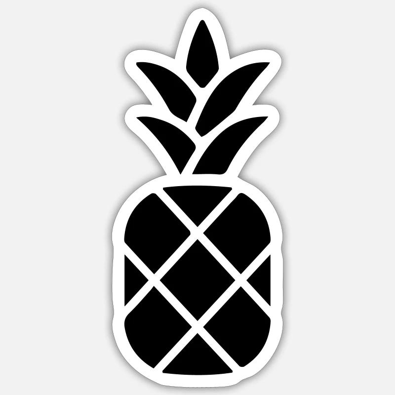pineapple fruit - Sticker size S (10 x 10 cm) - white matte