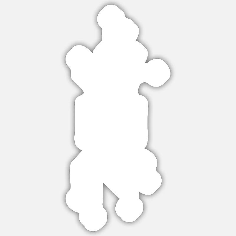8bit cyber chip - Sticker size S (10 x 10 cm) - white matte