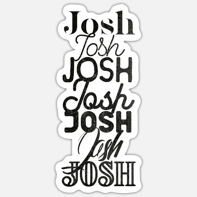 Josh - Sticker taille S (10 x 10 cm) - blanc mat