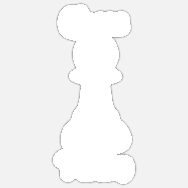 Chess pawn game piece - Sticker size S (10 x 10 cm) - white matte