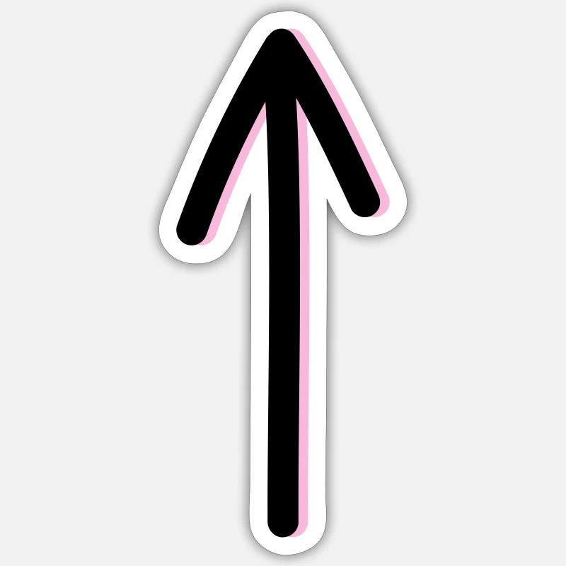 Arrow - Sticker size S (10 x 10 cm) - white matte