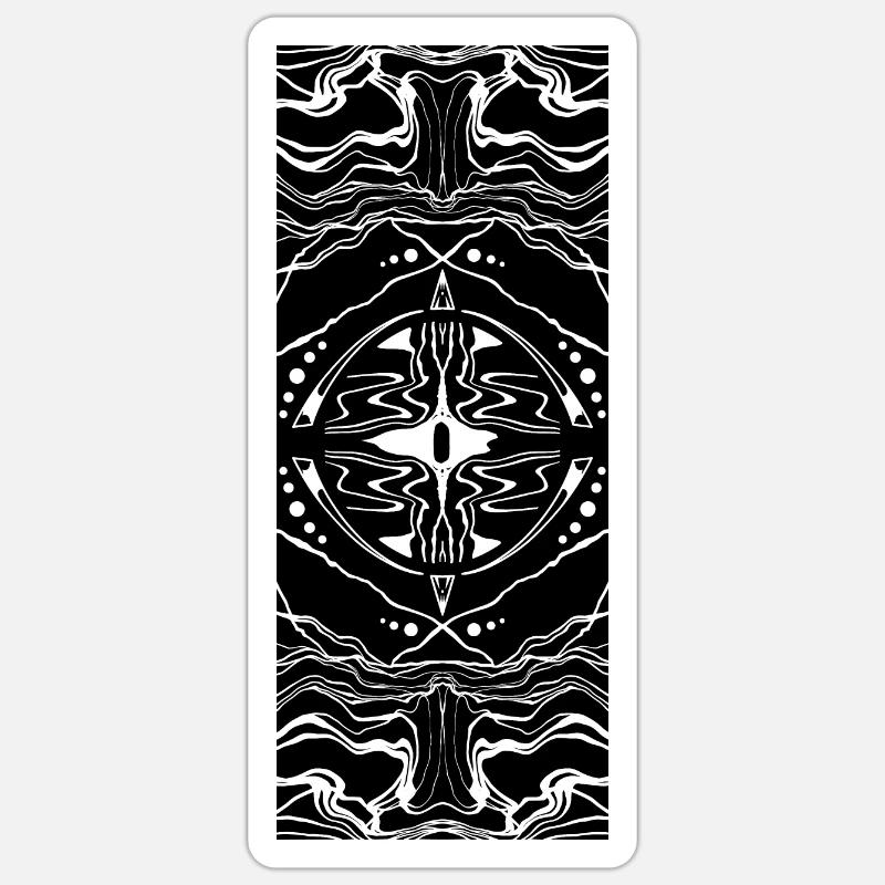 Tribal Abstract Pattern - Sticker Größe S (10 x 10 cm) - Mattweiß