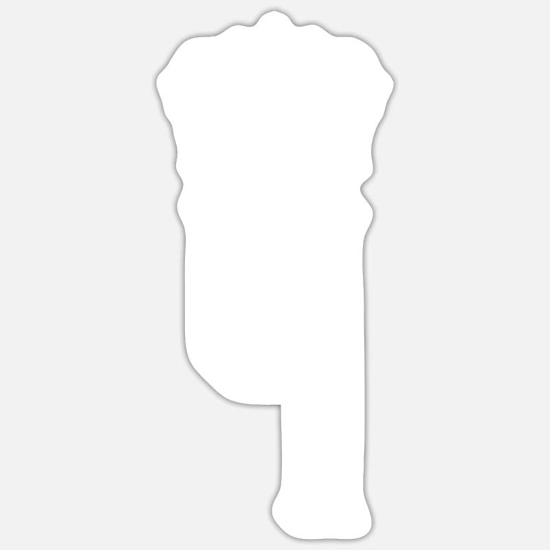 4 Zahl Krone - Sticker Größe S (10 x 10 cm) - Mattweiß
