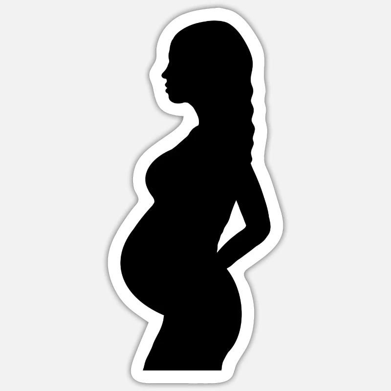 Incinta - Sticker formato S (10 x 10 cm) - bianco opaco