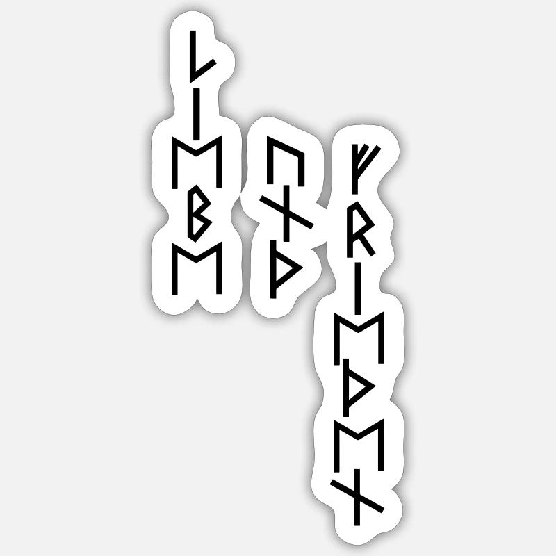 Liebe und Frieden | alte Runen - Sticker Größe S (10 x 10 cm) - Mattweiß