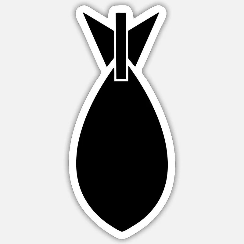 Lance-grenades - Sticker taille S (10 x 10 cm) - blanc mat
