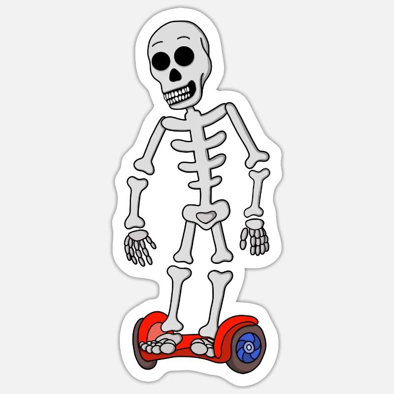Spooky Hover Bones - Sticker size S (10 x 10 cm) - white matte