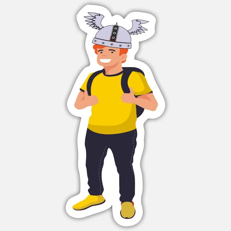 Wikinger Party oder W-LAN Verstärker Wifi Design Sticker Größe S (10 x 10 cm)