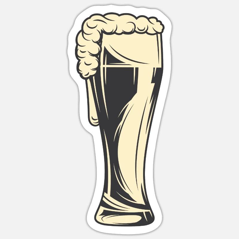 Bicchiere da birra Sticker formato S (10 x 10 cm)