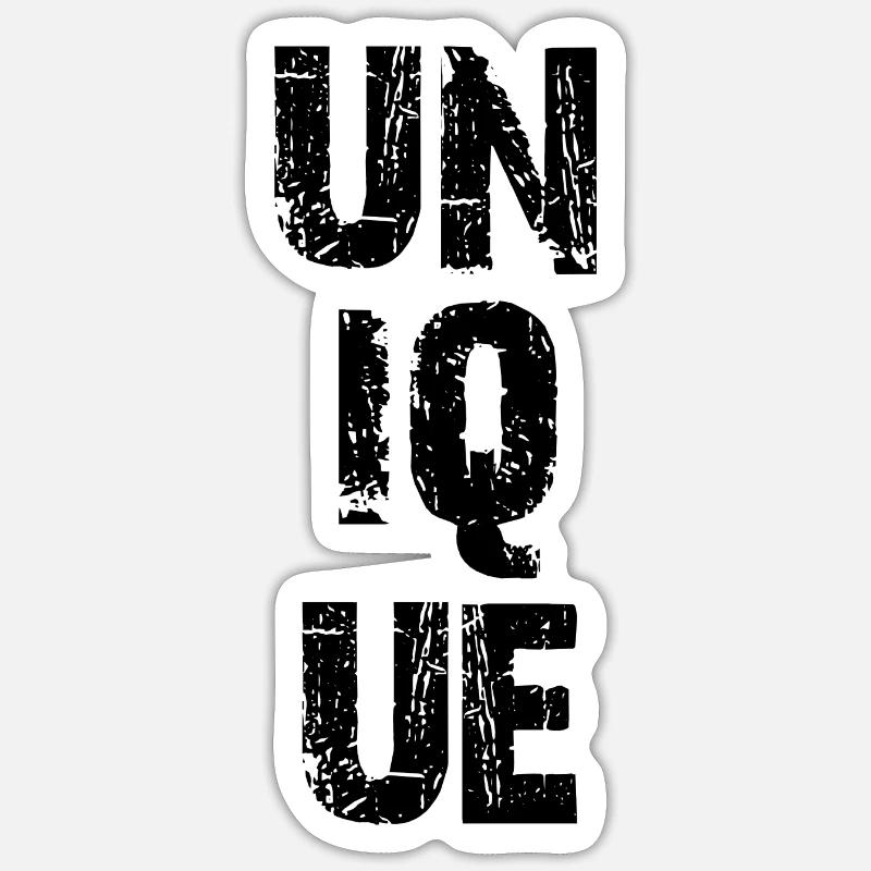 unique - Sticker size S (10 x 10 cm) - white matte