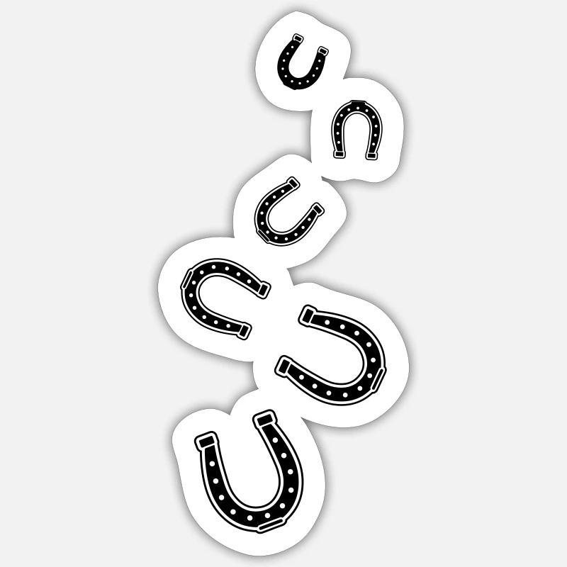 Symbole du fer à cheval Sticker taille S (10 x 10 cm)