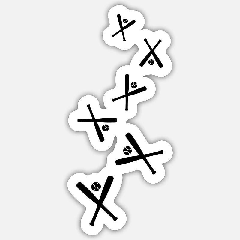Baseball symbol - Sticker Größe S (10 x 10 cm) - Mattweiß