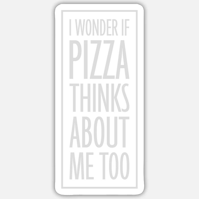 La pizza pense à moi Sticker taille S (10 x 10 cm)