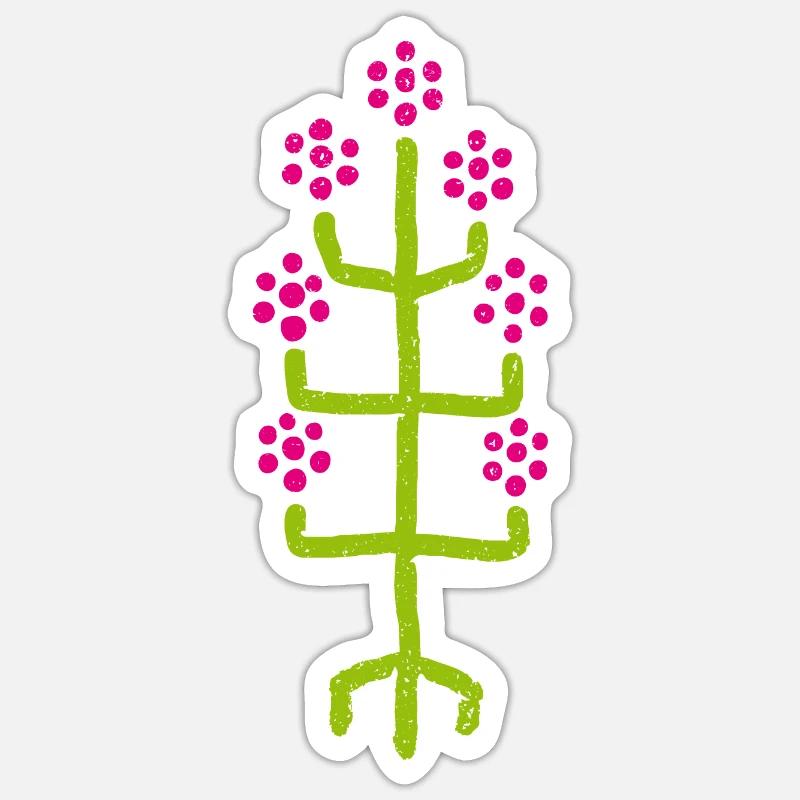 Bloem - Middeleeuwen Sticker maat S (10 x 10 cm)