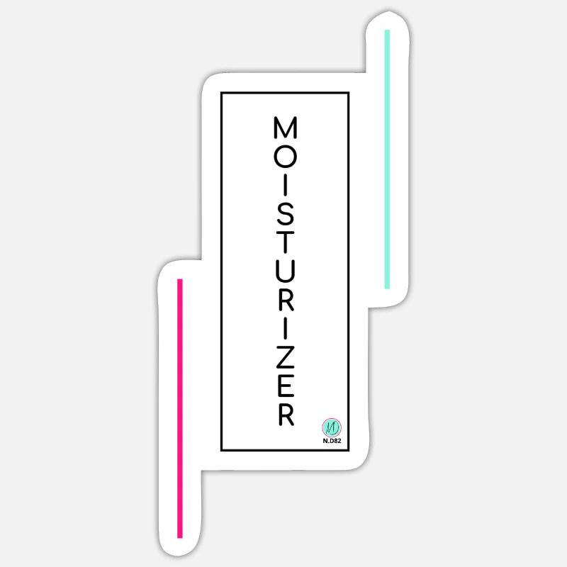 ND Moisturizer - Sticker Größe S (10 x 10 cm) - Mattweiß