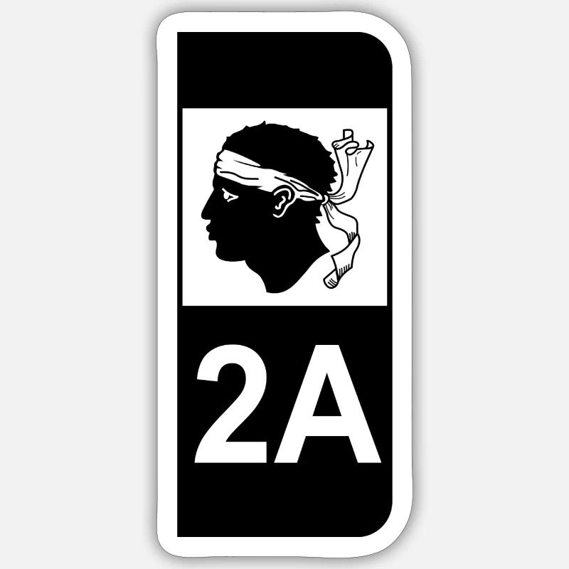 Plaque 2A Sticker taille S (10 x 10 cm)