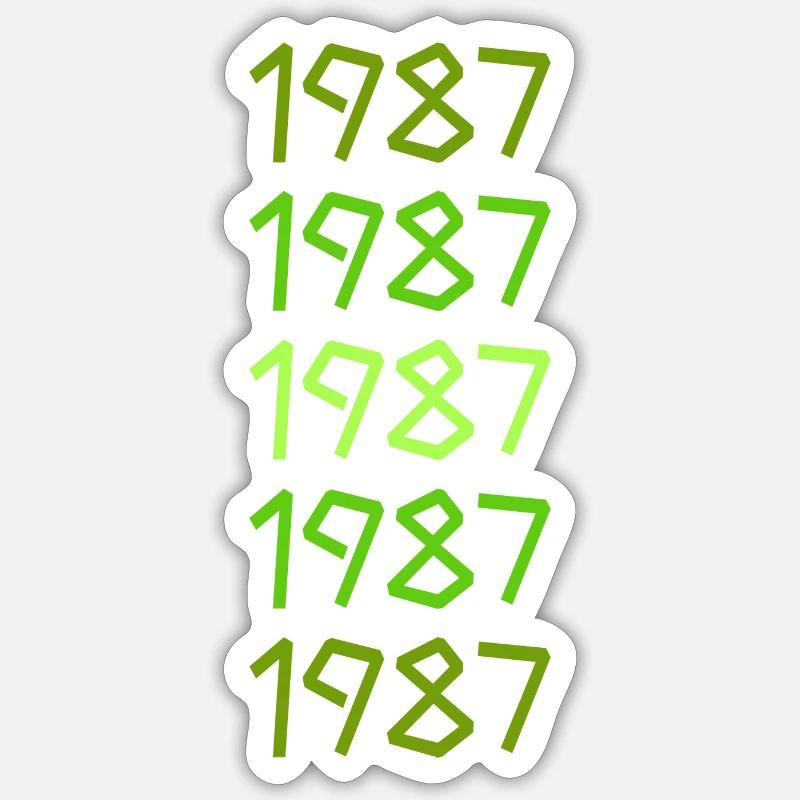 1987 1987 - Sticker size S (10 x 10 cm) - white matte