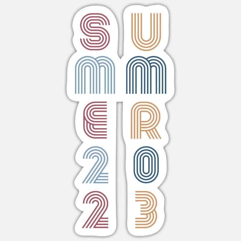 Summer 23 - Sticker Größe S (10 x 10 cm) - Mattweiß