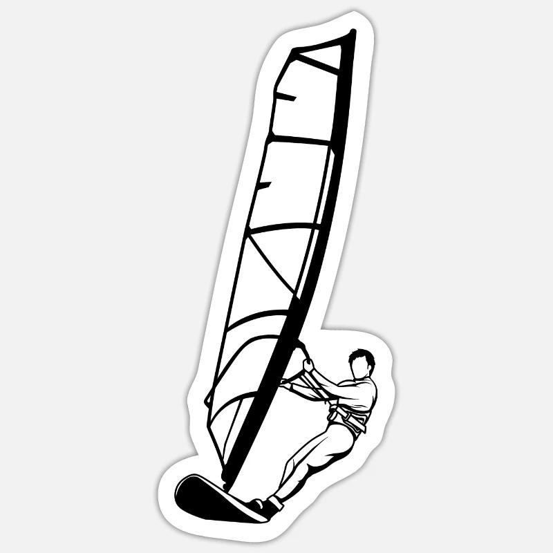 Windsurfers Sticker size S (10 x 10 cm)
