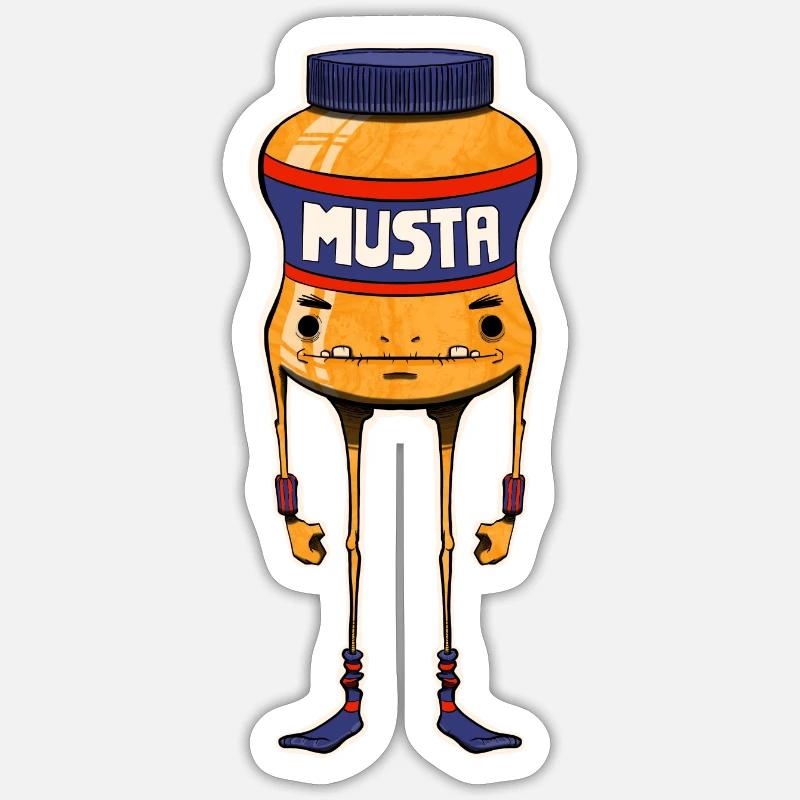 Moutarde Sticker taille S (10 x 10 cm)