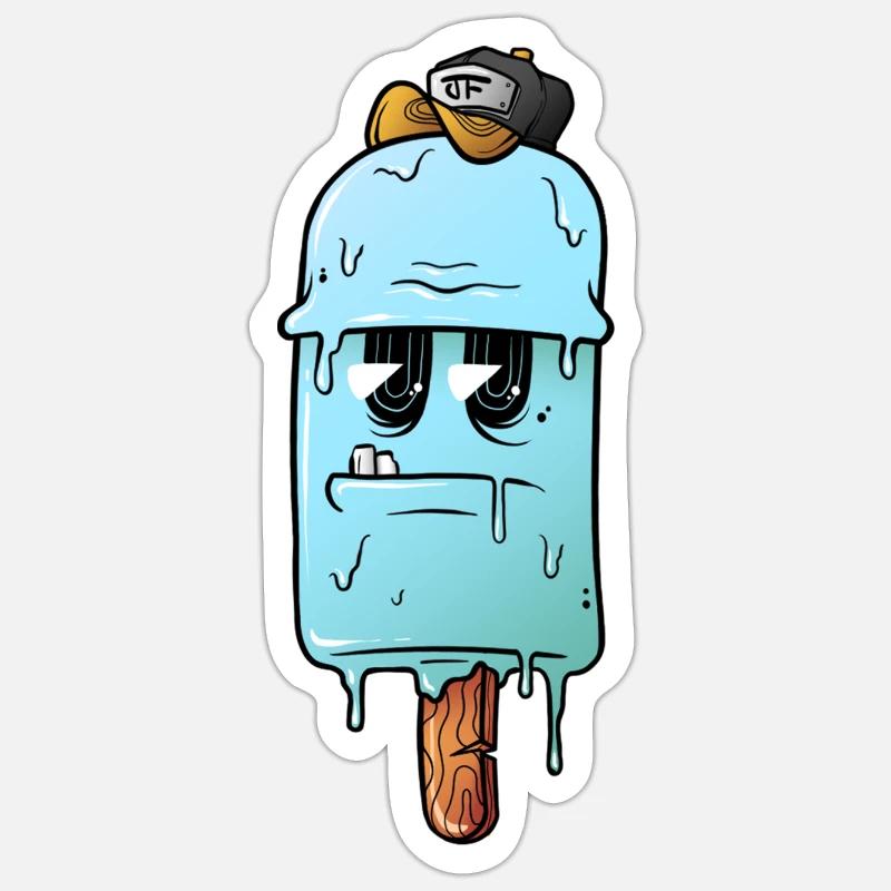 Eis - Sticker Größe S (10 x 10 cm) - Mattweiß