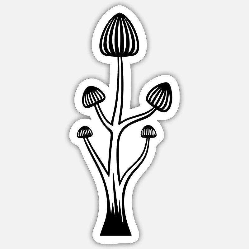 Mushroom - Sticker size S (10 x 10 cm) - white matte