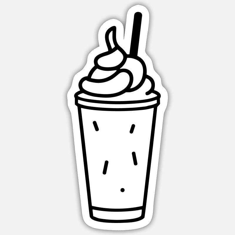 Milchshake Sticker Größe S (10 x 10 cm)