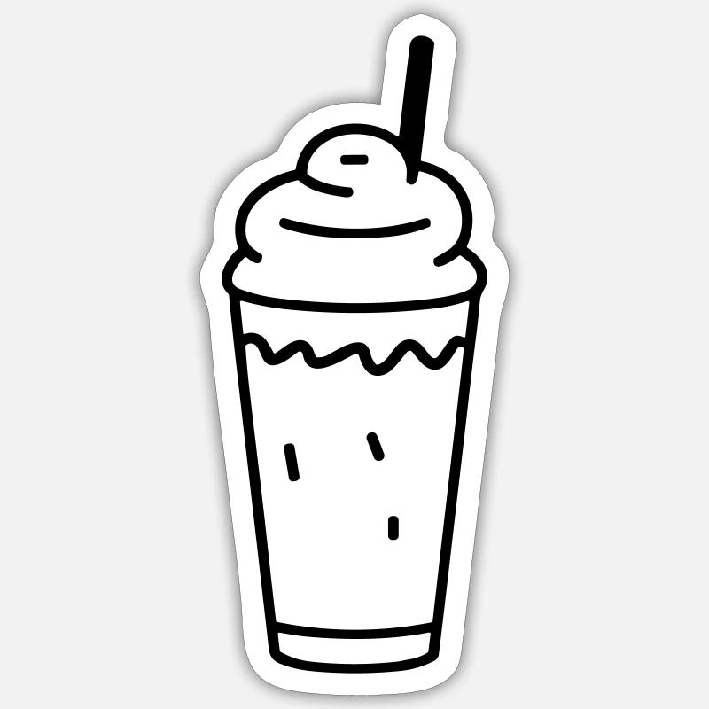 milkshake - Sticker size S (10 x 10 cm) - white matte