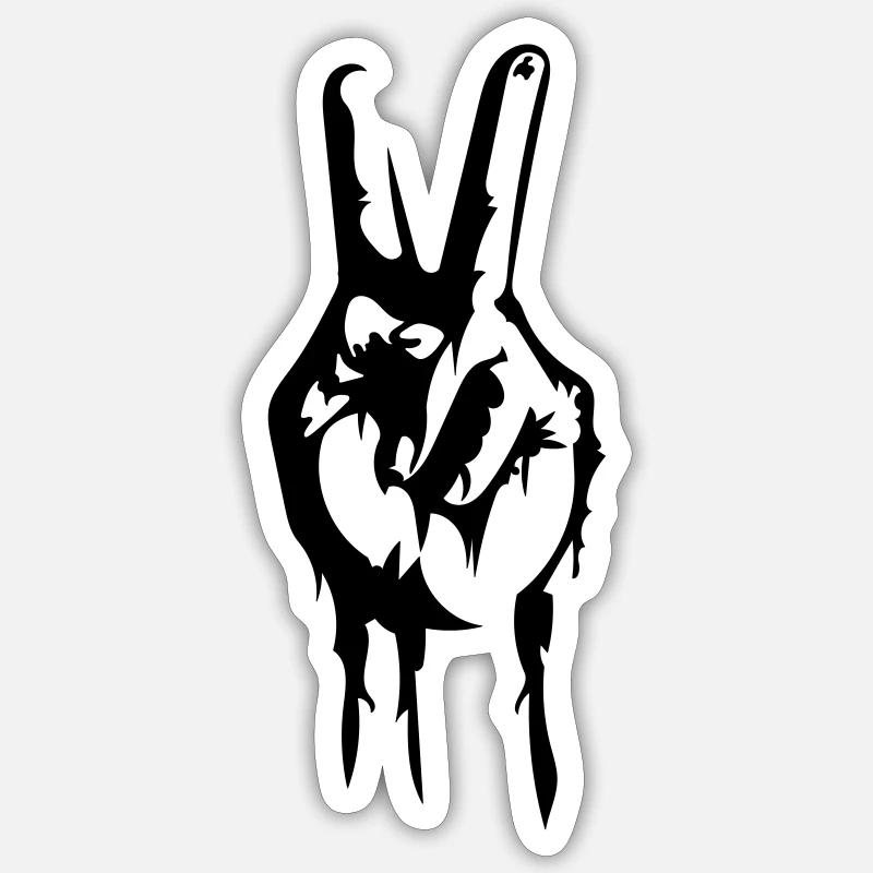 Friedenszeichen Sticker Größe S (10 x 10 cm)